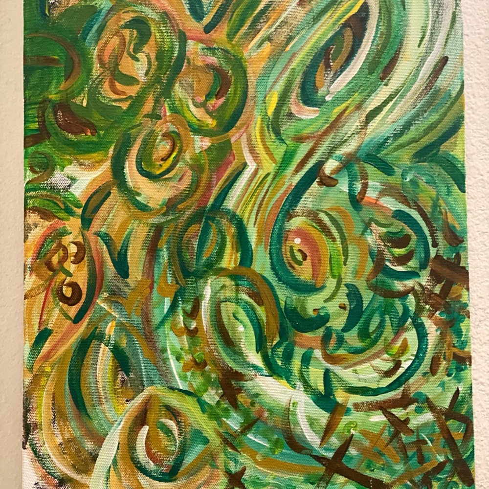 Canvas art. Original acrylic painting. Unique wall decor.